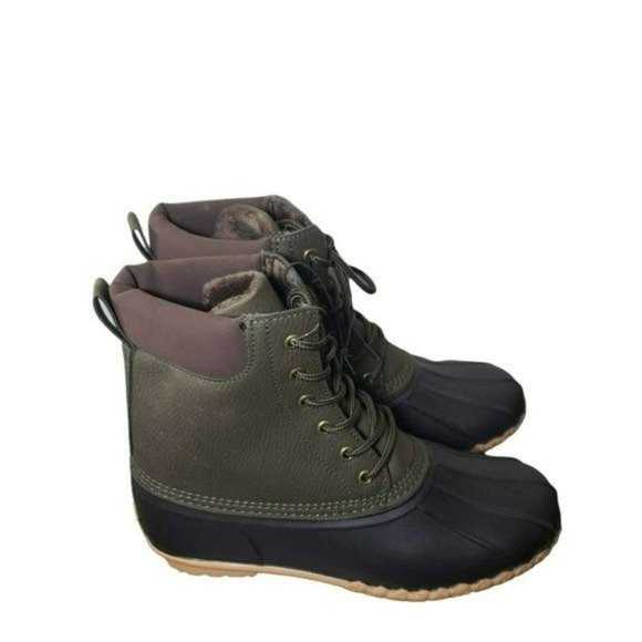 Weatherproof Vintage Mens Olive Green Adam II Lace Up Ankle Duck Boots Size 8 M